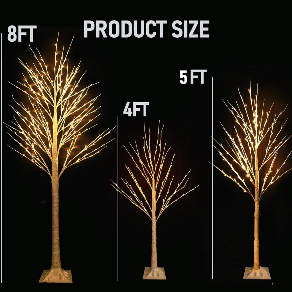 Light up Birch Tree 3 Pack Pre lit Christmas Tree F675640