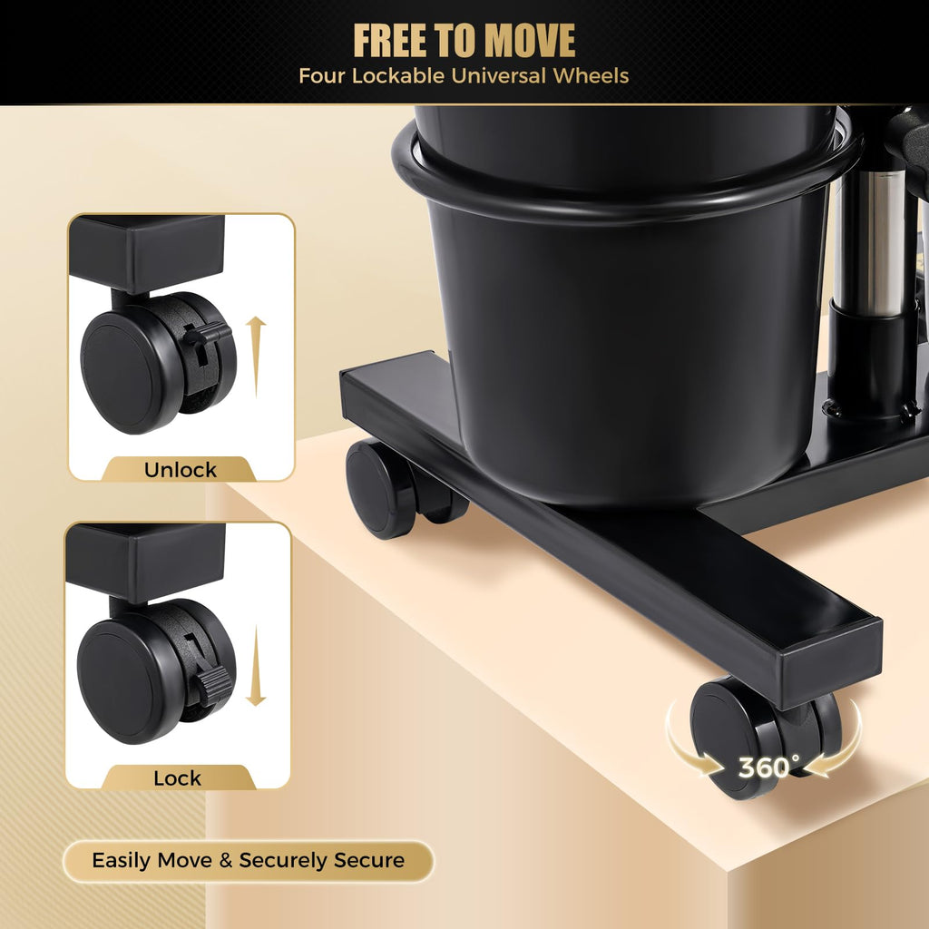 Portable Shampoo Bowl with 2 Buckets, Electric Pump, Drain Hose, 4 Wheels D58954