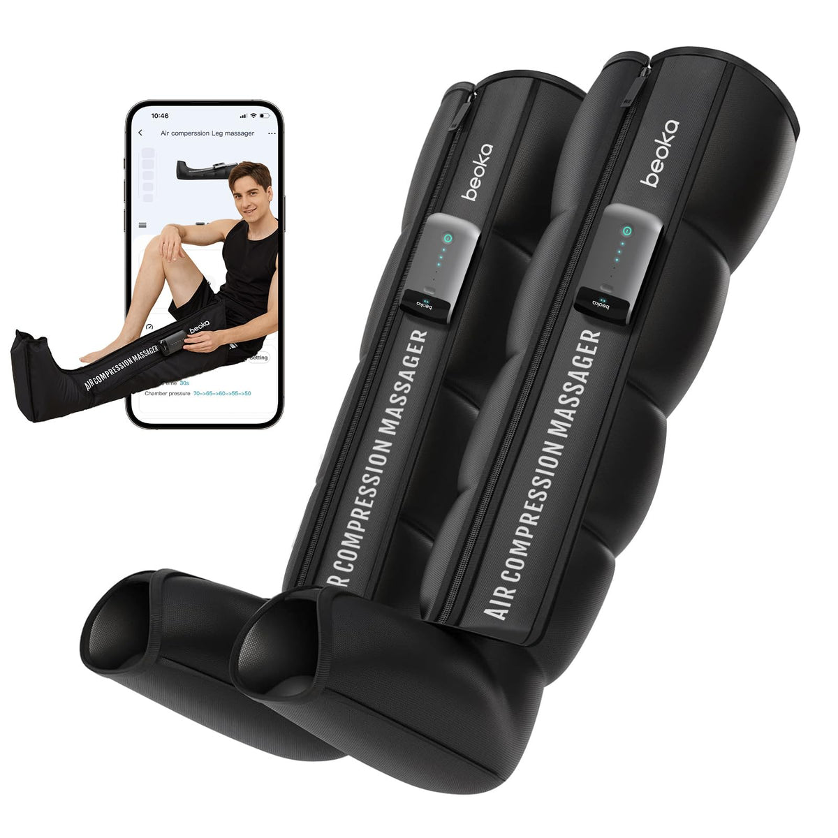 Cordless Air Compression Leg Massager with 3 Modes S45655