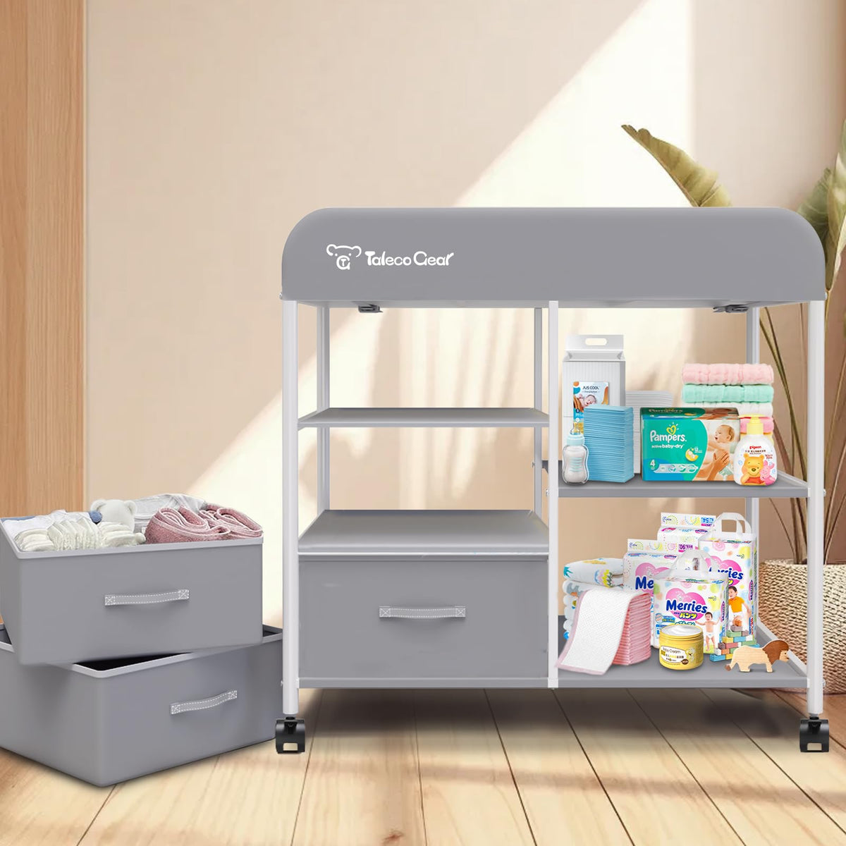 Portable Baby Changing Table with 3 Storage Baskets D685
