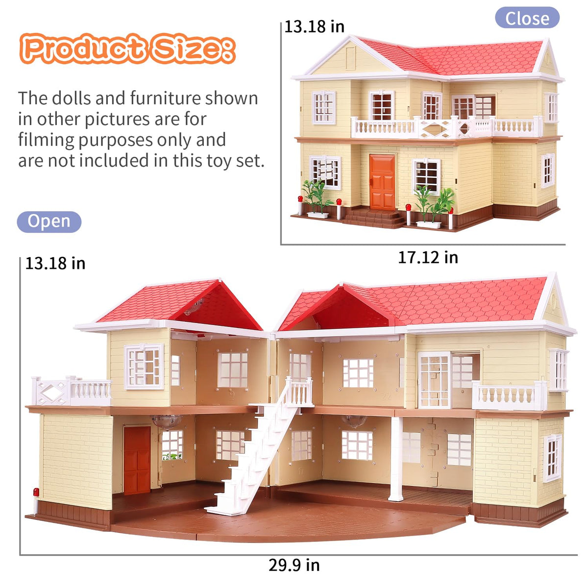 Cozy Cabin Doll House Playset W6753