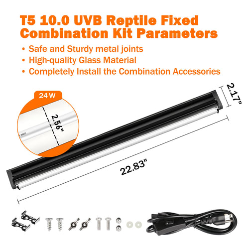 24W 22" UVB Reptile Light Fixture D5727