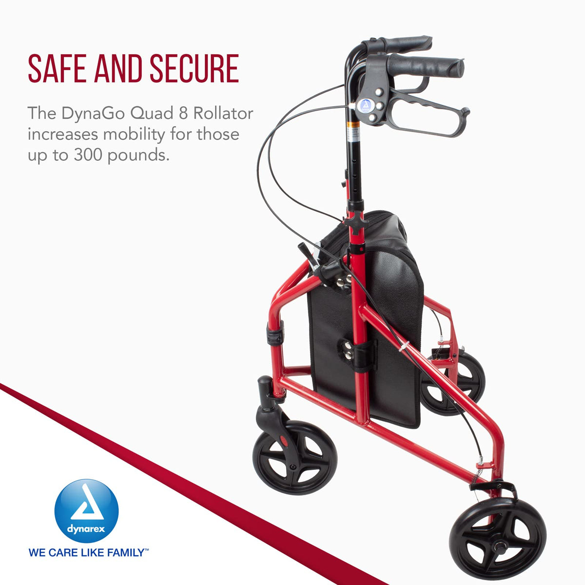 Foldable Lightweight 3-Wheel Rollator with Storage Pouch G372575