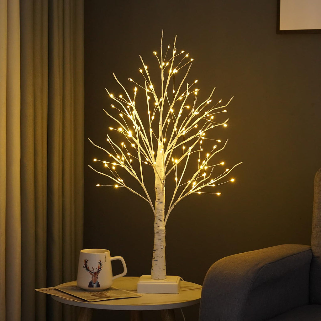 2 Pack Artificial Tree Lamp with Timer E34194