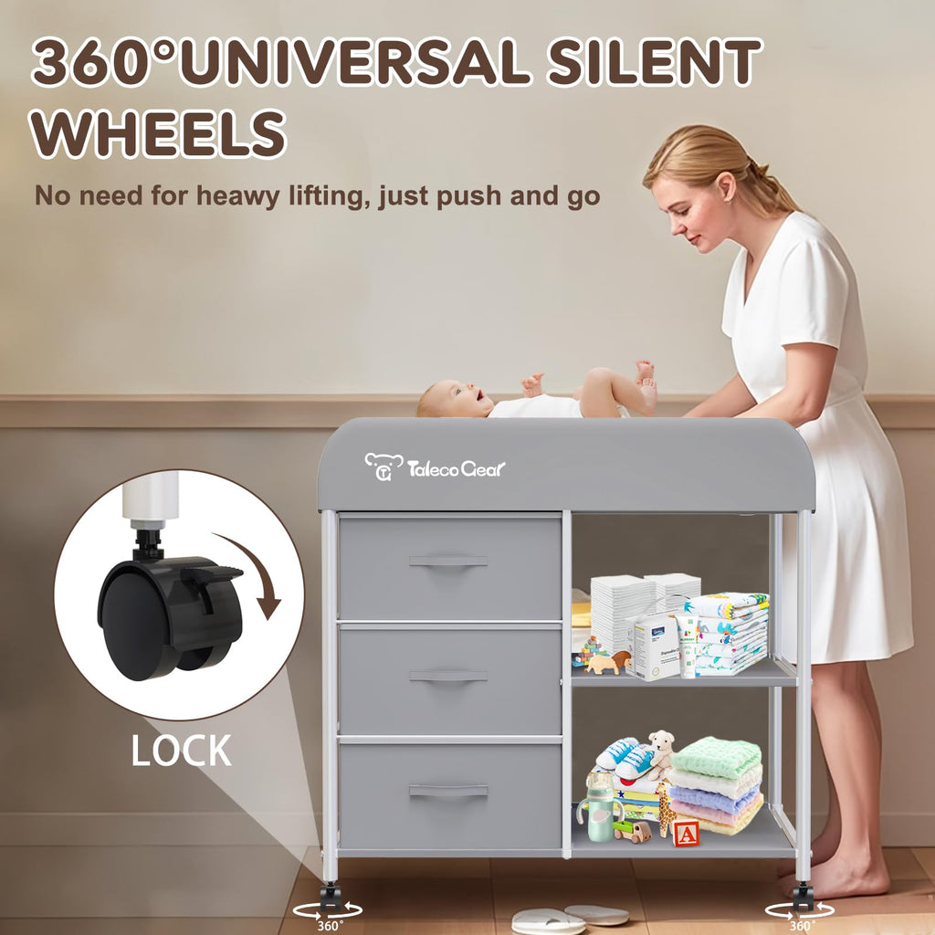 Portable Baby Changing Table with 3 Storage Baskets D685