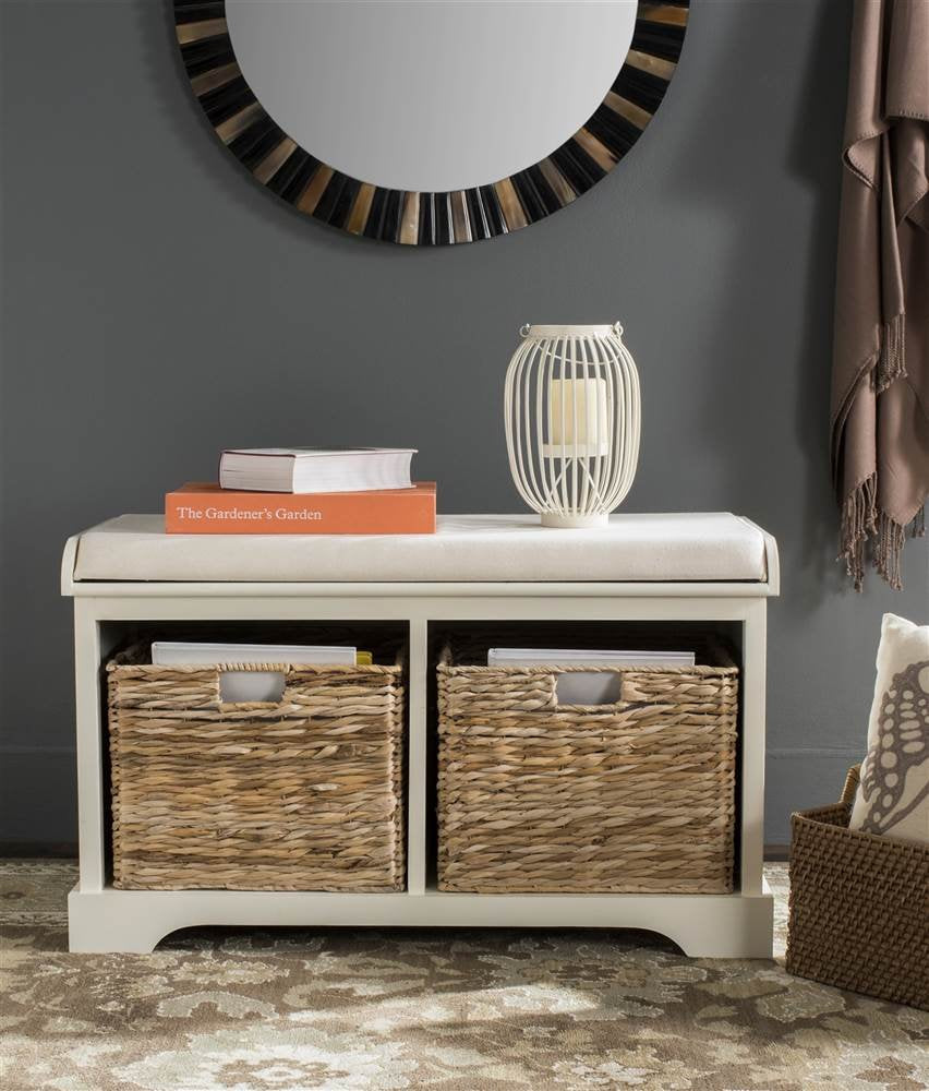 Wood Storage Bench V5784