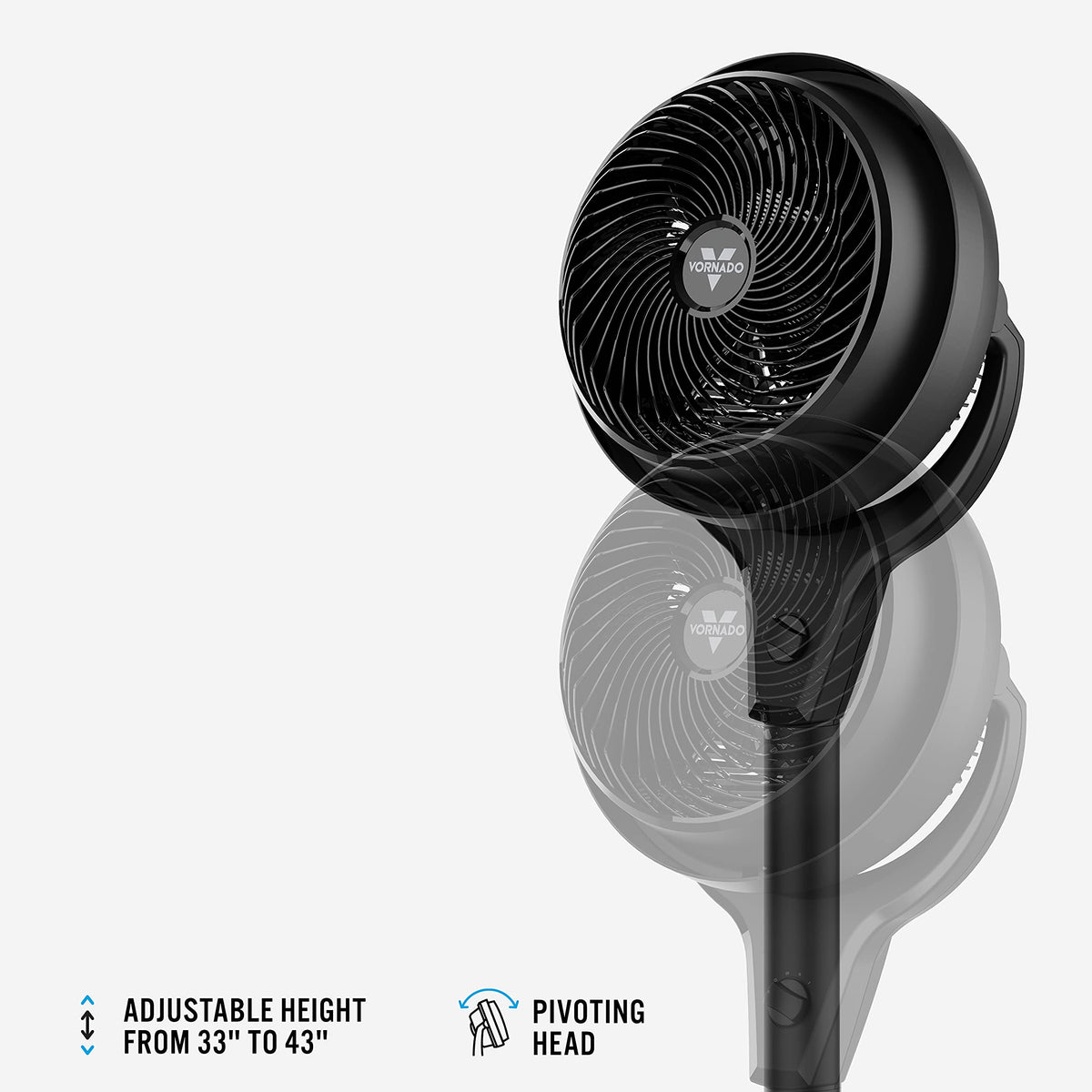 Whole Room Air Circulator Pedestal Fan, 3 Speeds, Black J98502