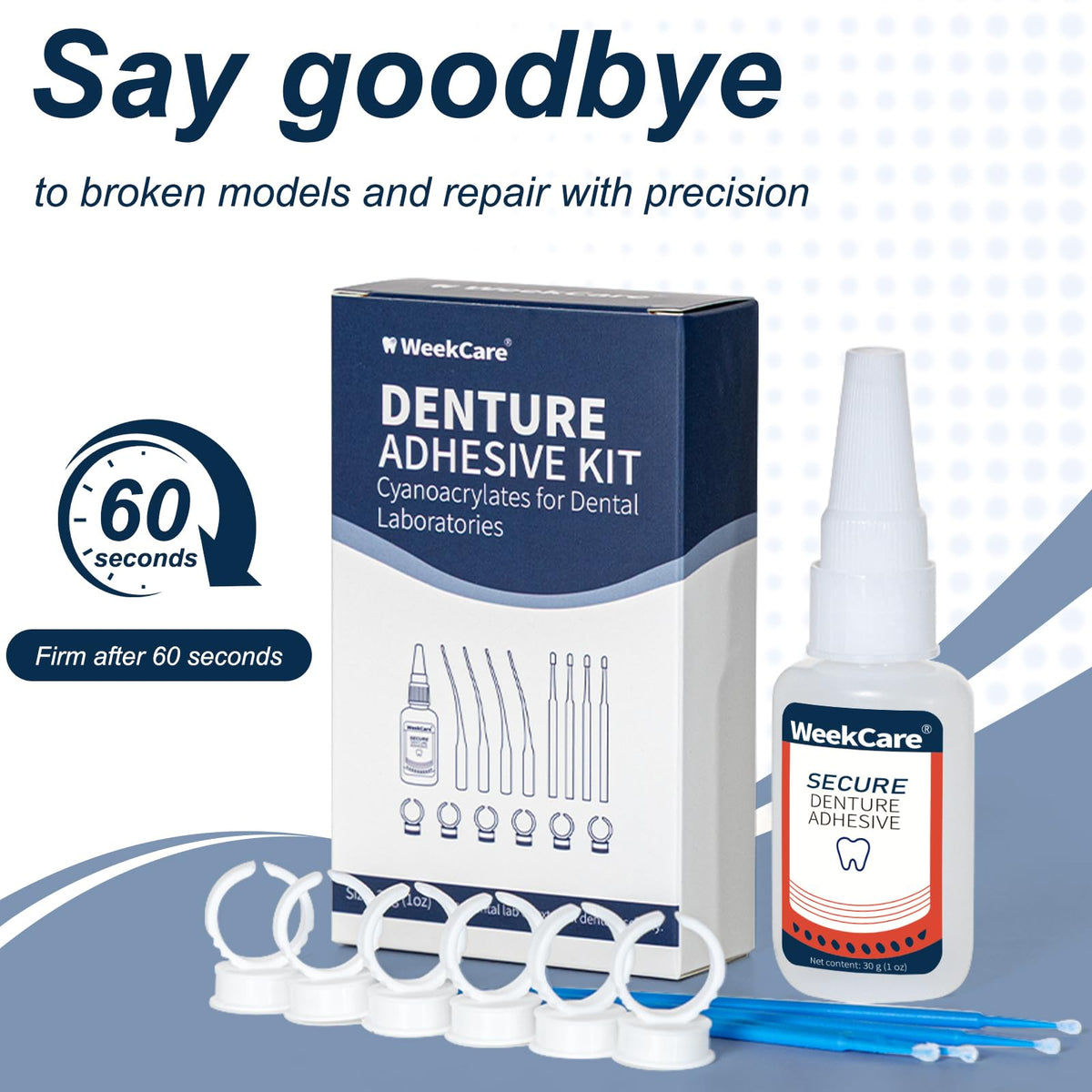 Denture Repair Glue 1oz Fast-Setting Adhesive E935