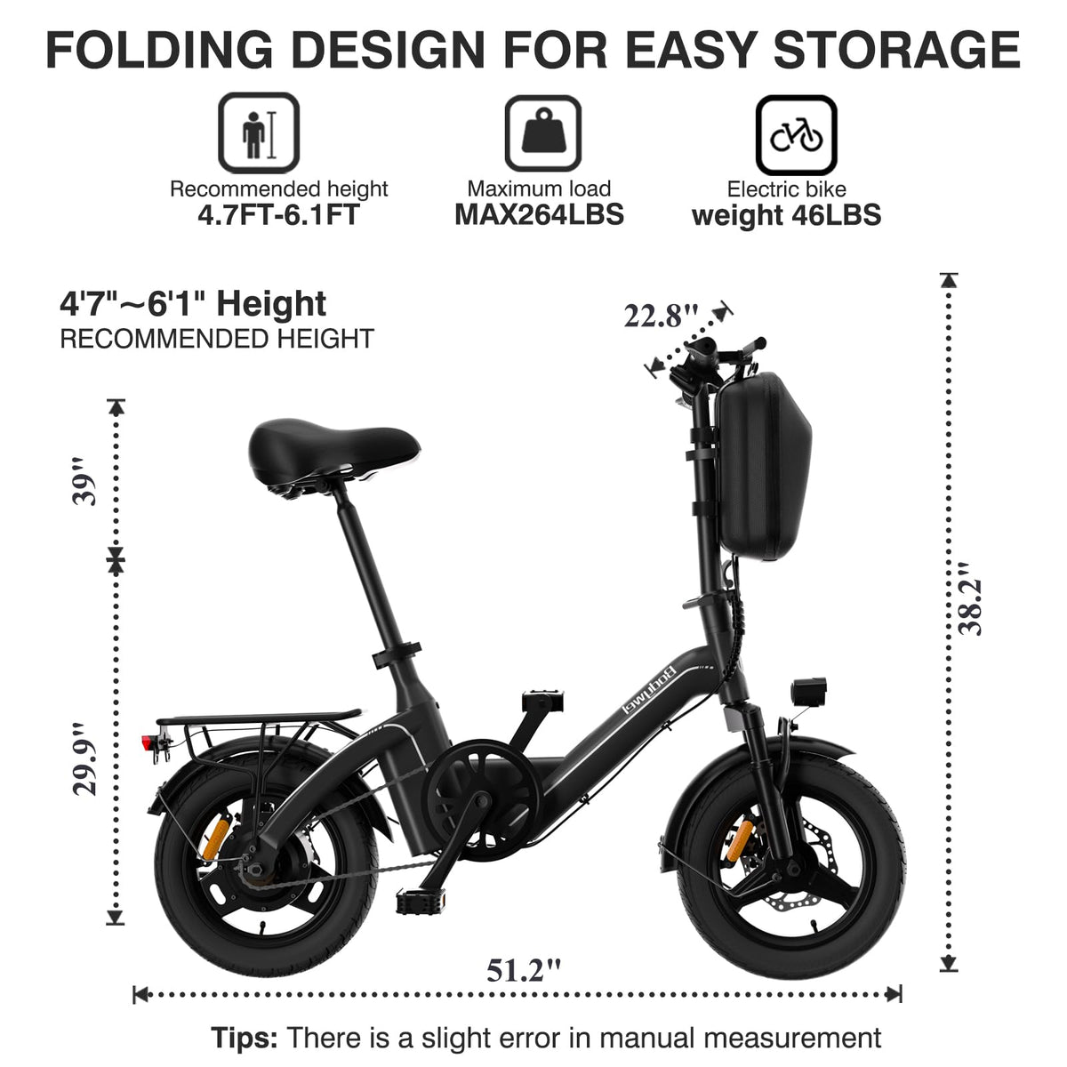 Folding Electric Bike 400W 36V 10Ah 14" B45702