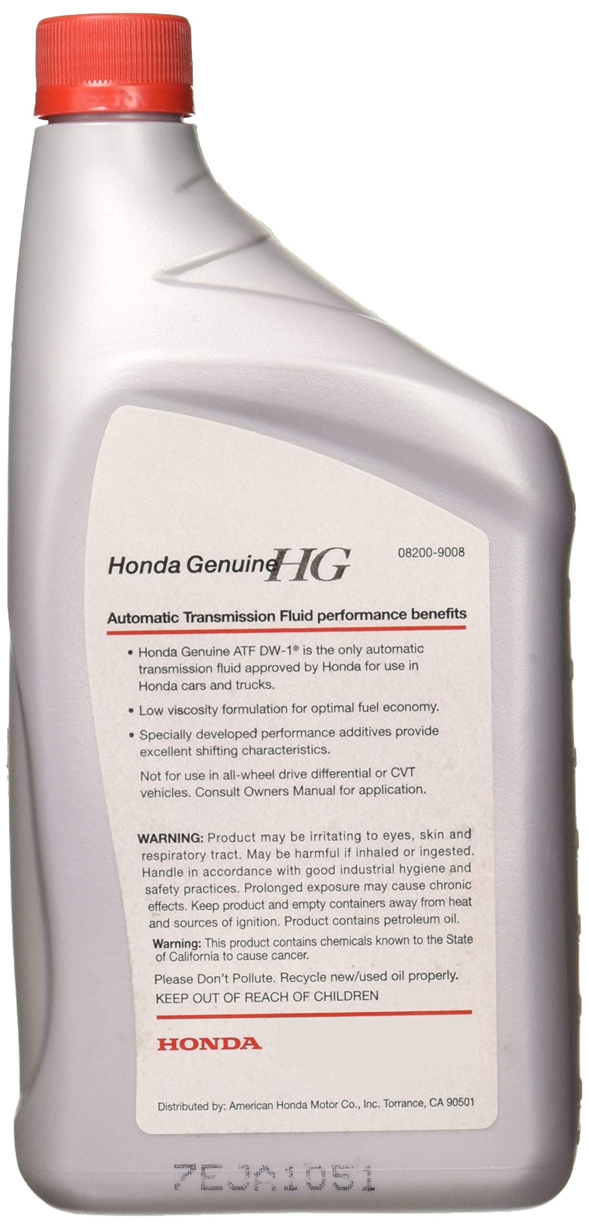 Automatic Transmission Fluid 2 Quarts K19358