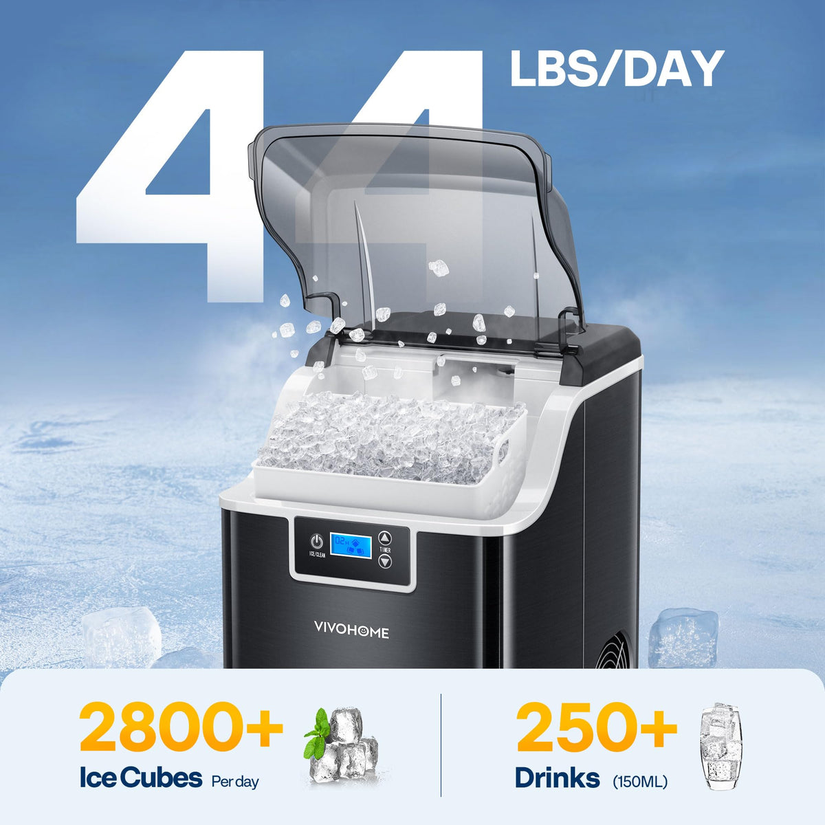 Black Countertop Ice Maker U485
