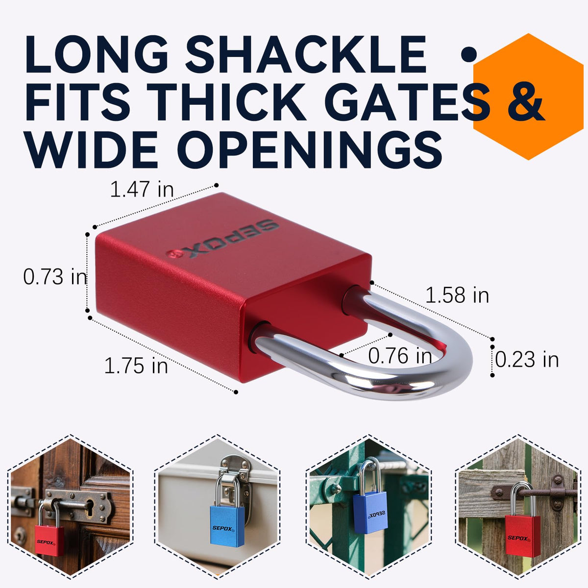 Red Aluminum Padlock Keyed Alike P86729