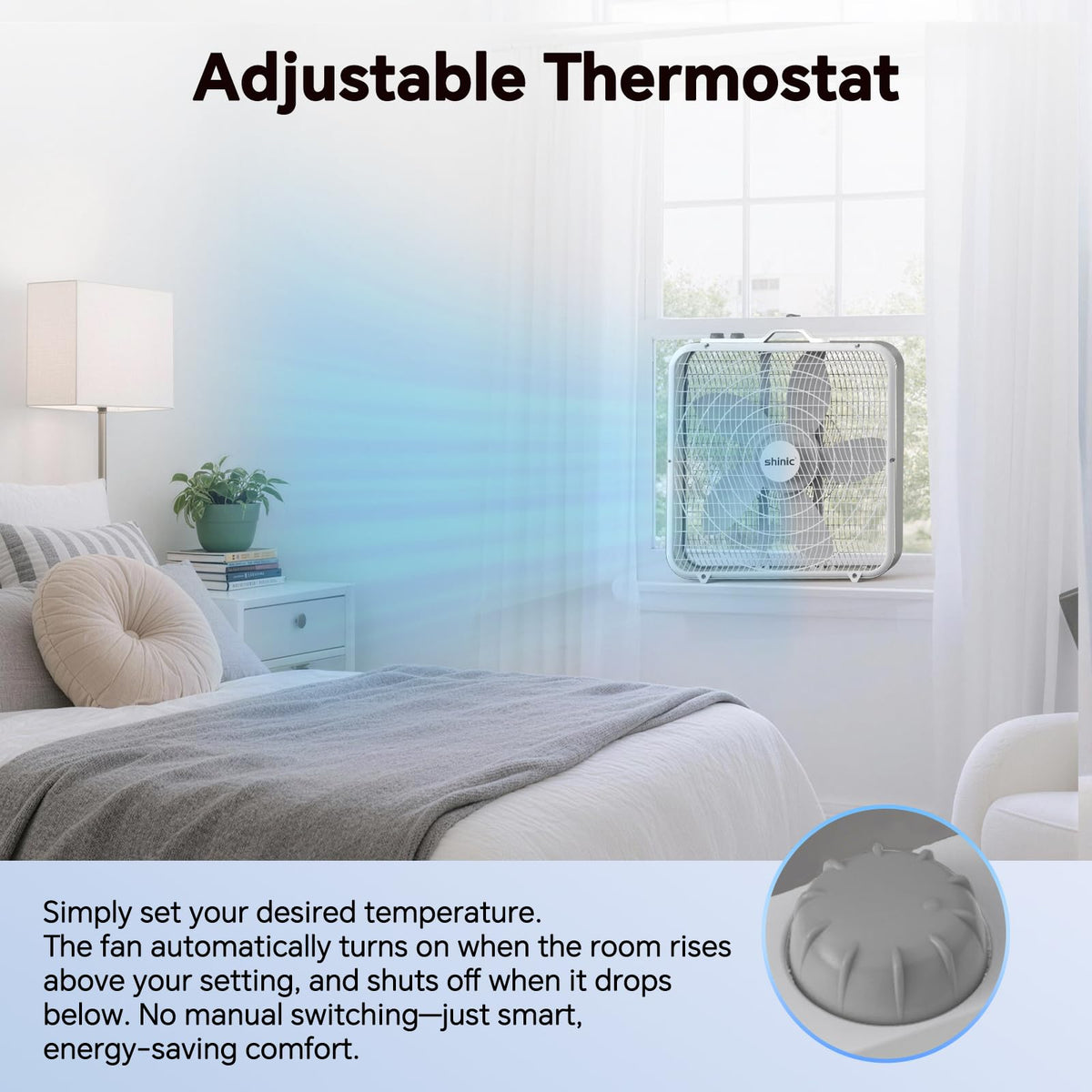 20" Box Fan with Thermostat R918