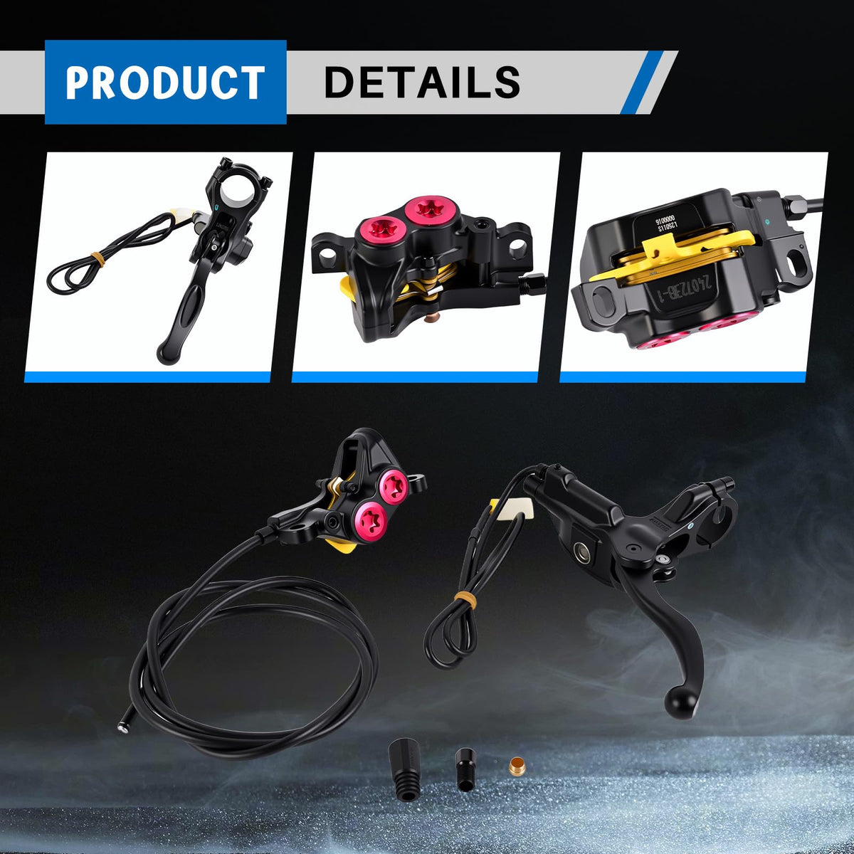 Hydraulic Brake Kit 4-Piston Aluminum Off-Road E-Bike V187