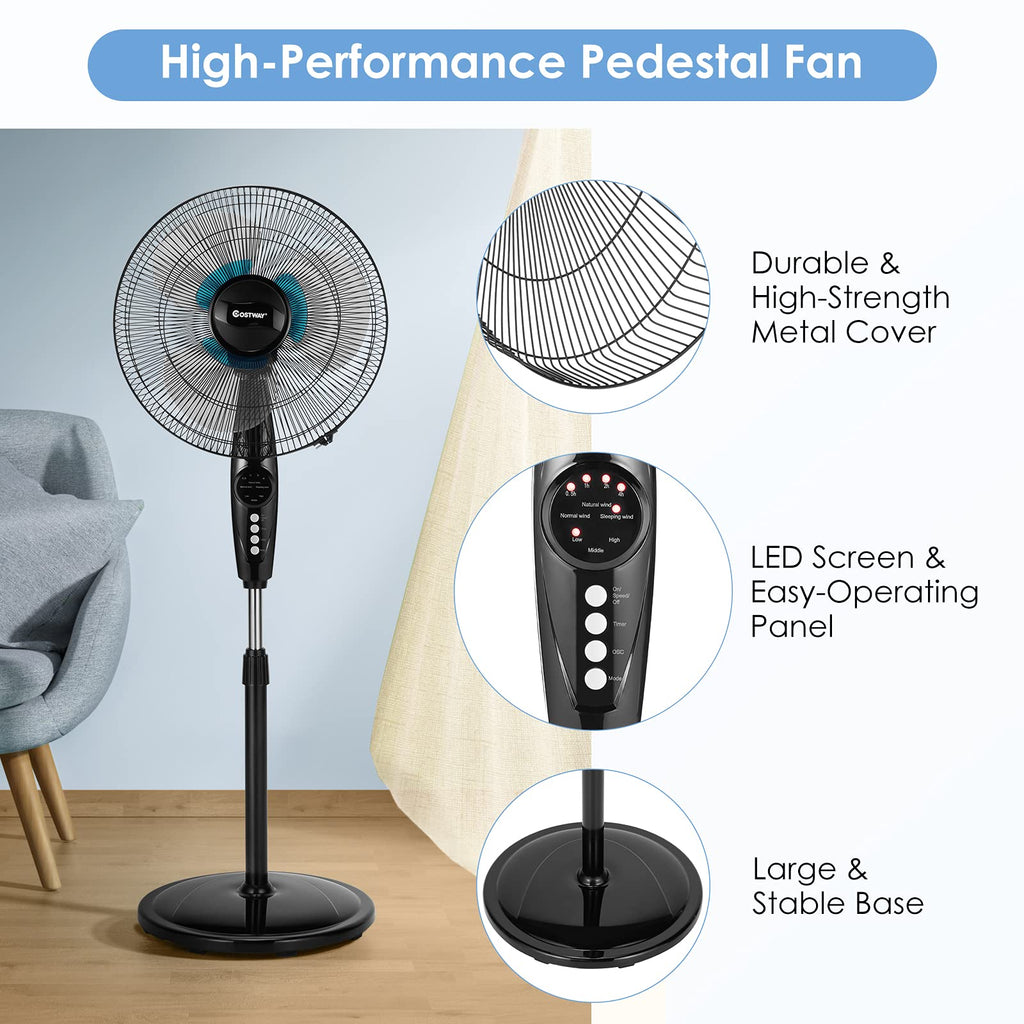 16-Inch Oscillating Pedestal Fan B163102