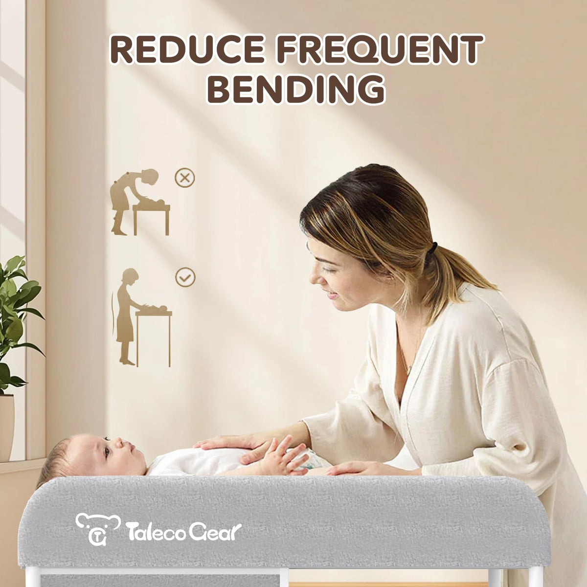 Portable Baby Changing Table with 3 Storage Baskets D685