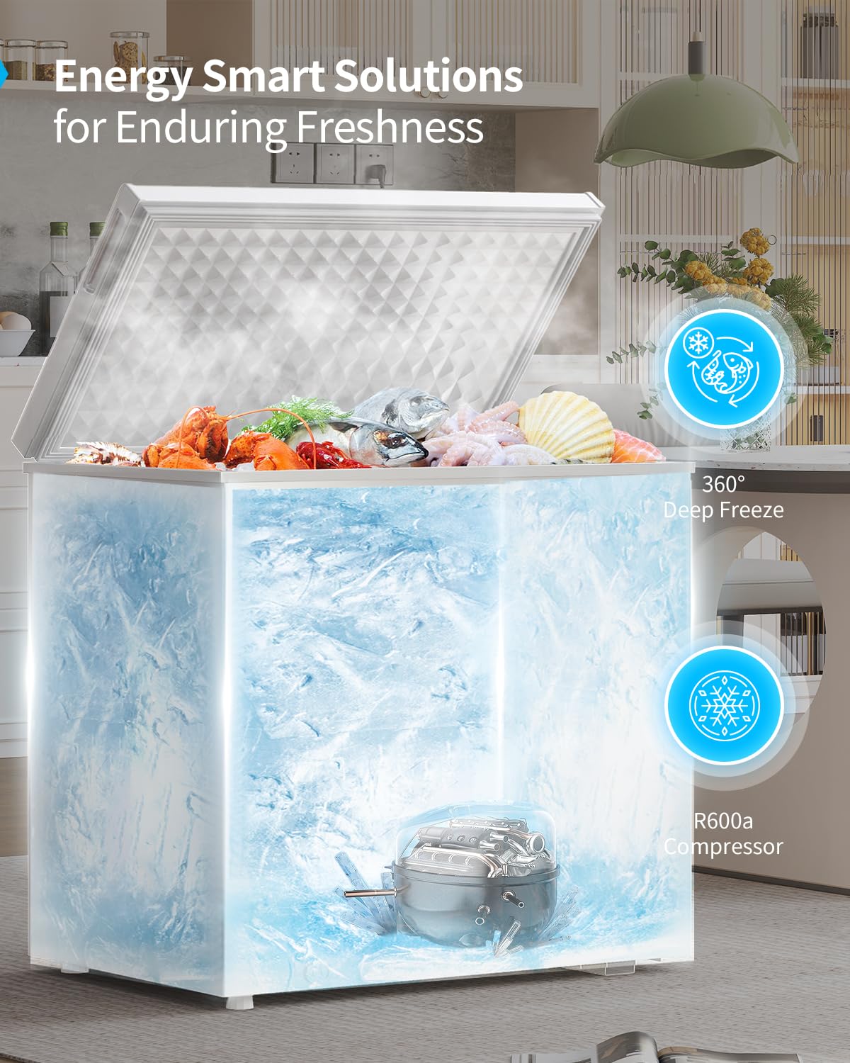 12.0 Cubic Feet White Chest Freezer K8356