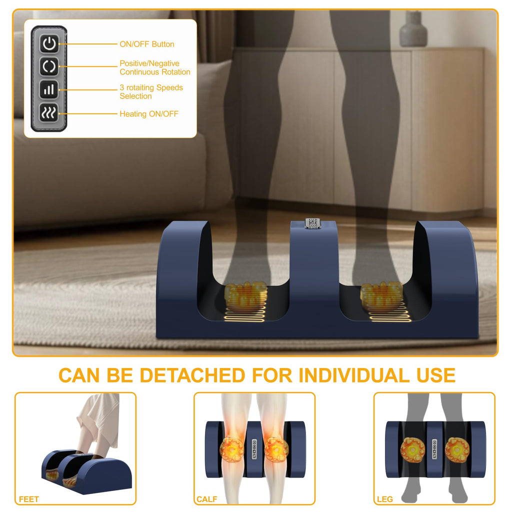 Full Body Massage Mat with Heat, 9 Vibrating Modes, Detachable Neck Massager J67949
