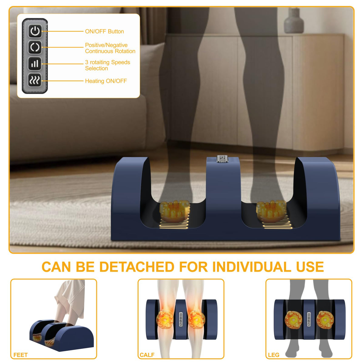 Full Body Massage Mat with Heat, 9 Vibrating Modes, Detachable Neck Massager J67949