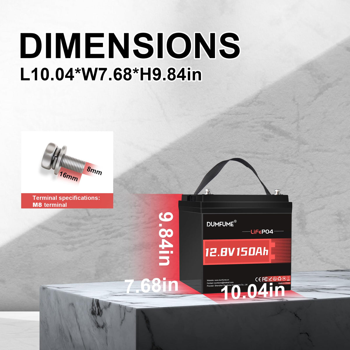 12V 150Ah LiFePO4 Battery A5928