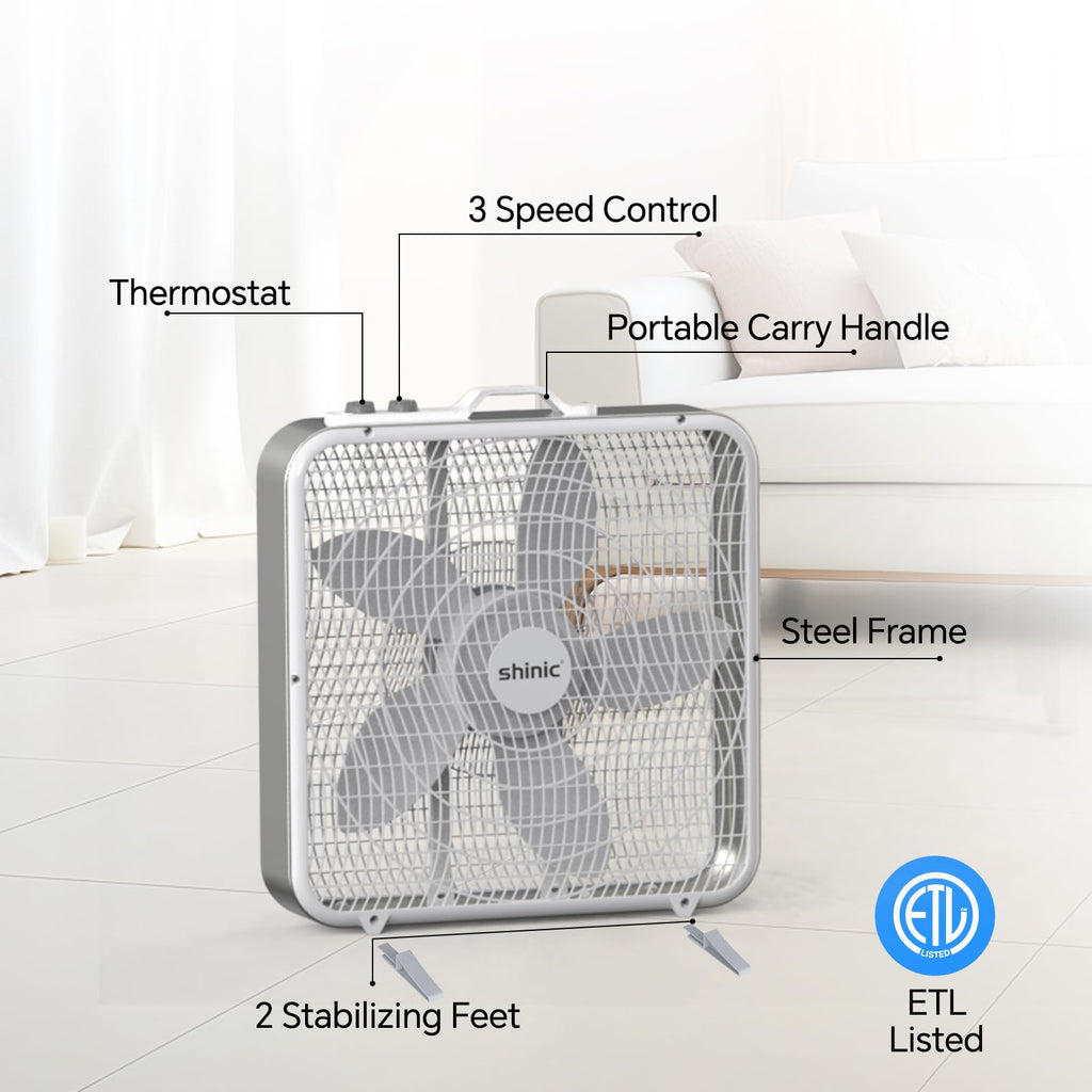 20" Box Fan with Thermostat R918