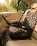 Backless Booster Car Seat with Latch Connectors, 40-100 lbs, Black-Brown T1551