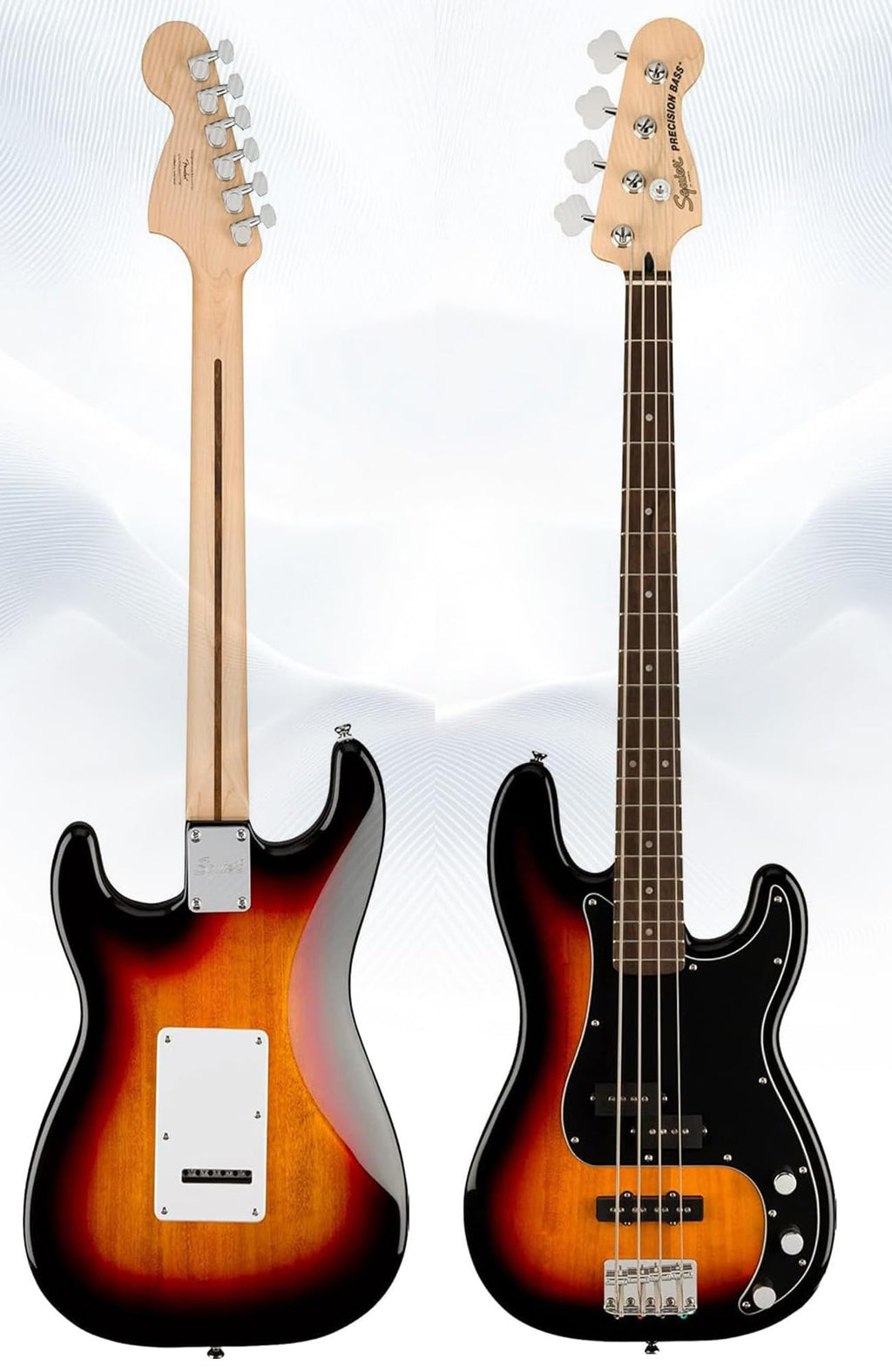 3-Color Sunburst Precision Bass with Amplifier, Cable, Gig Bag, Tuner, Strap I9454
