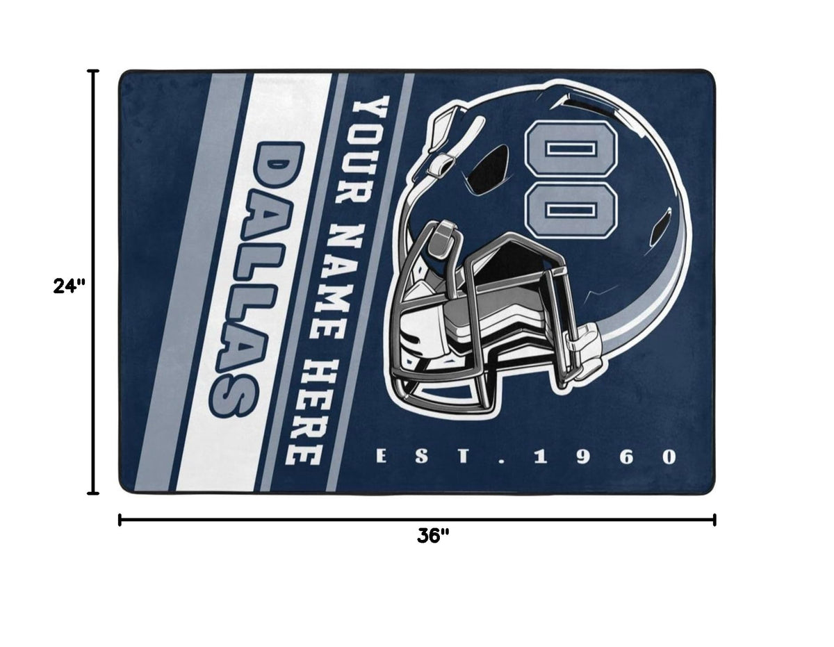 Custom Dallas Rug for Bedroom Personalized Area Rugs with Name and Number Custom Football Carpet Gifts for Fans Men Women

Custom Dallas Rug Personalized Area Rugs with Name and Number Football Carpet W9023