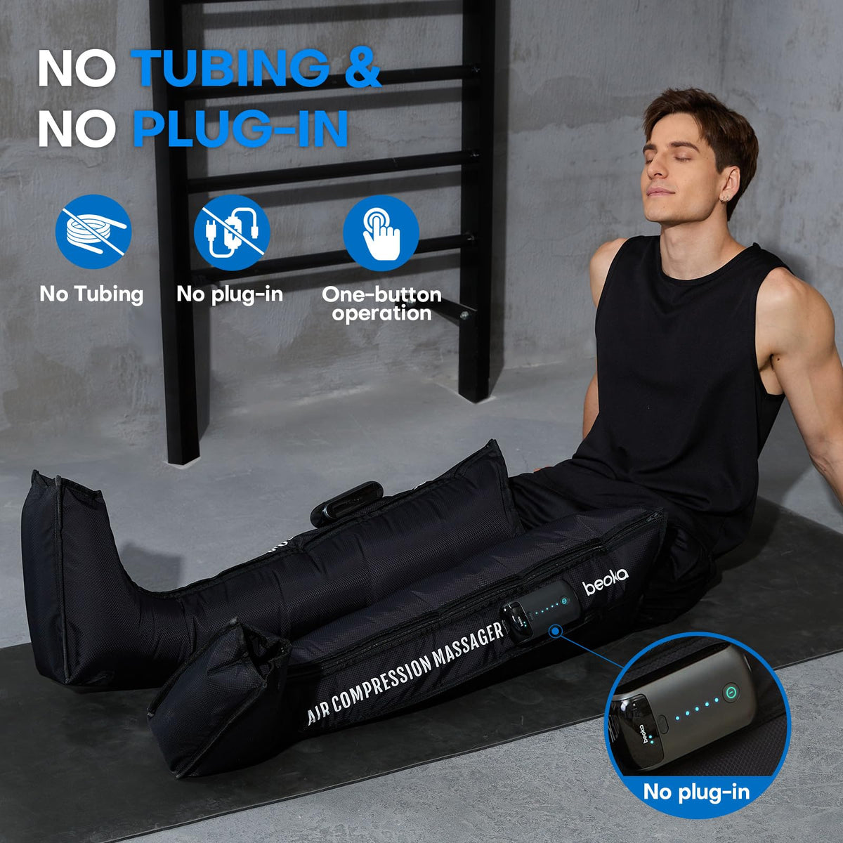 Cordless Air Compression Leg Massager with 3 Modes S45655