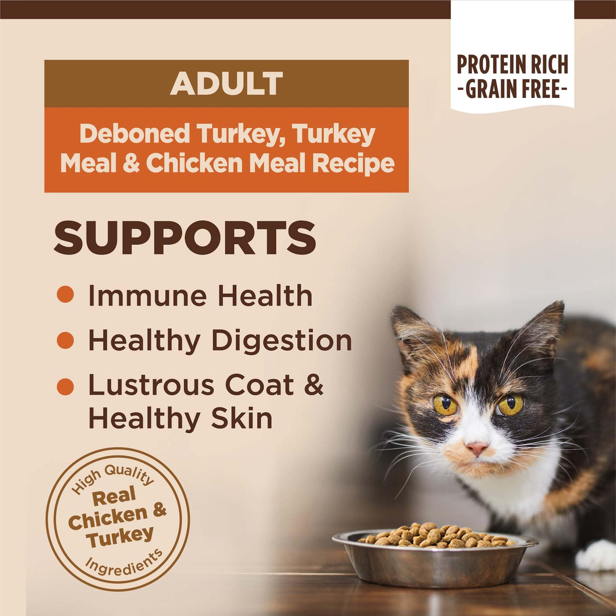 Grain Free Turkey and Chicken Dry Cat Food D354193
