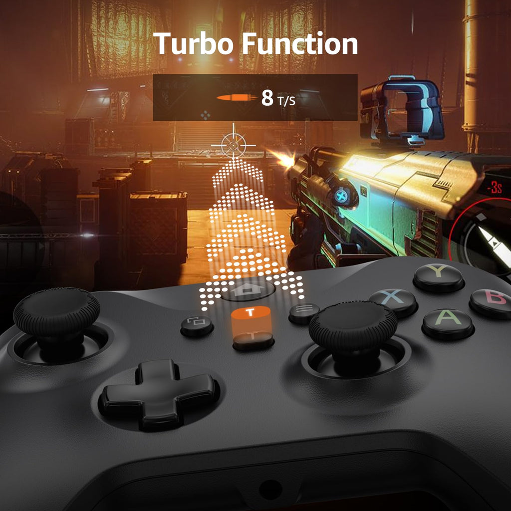 Wired Controller with 3.5mm Audio Jack Dual Vibration Black S7806