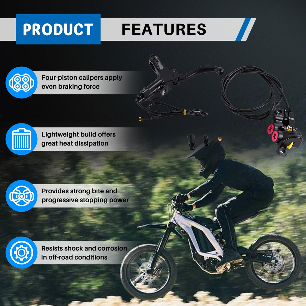 Hydraulic Brake Kit 4-Piston Aluminum Off-Road E-Bike V187