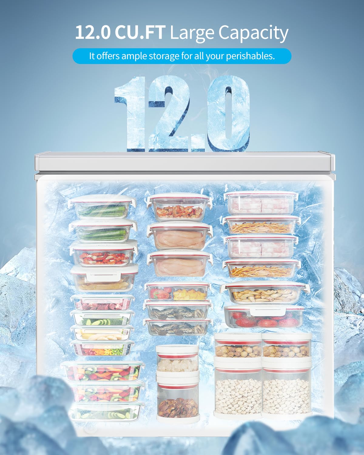 12.0 Cubic Feet White Chest Freezer K8356