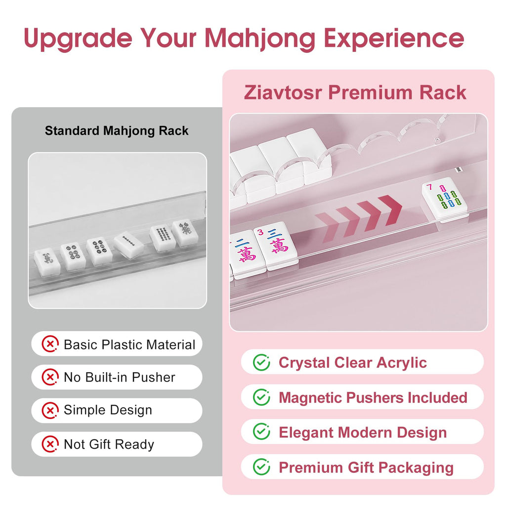 Mahjong Racks with Magnetic Pushers W981