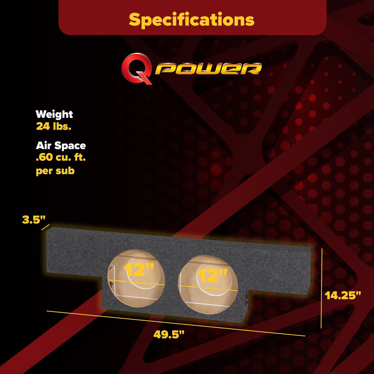 Dual 12in Subwoofer Enclosure W915707