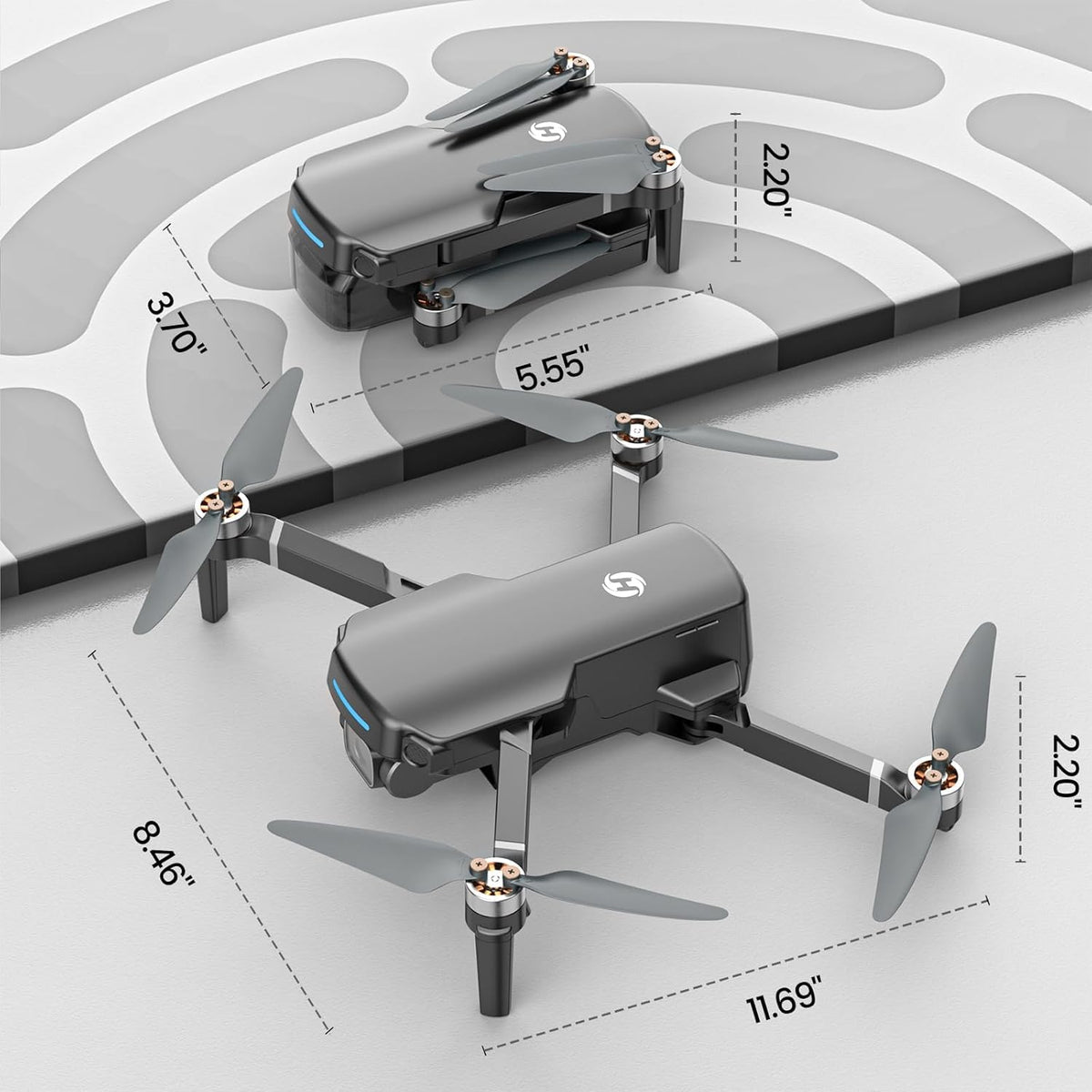 GPS 4K UHD Camera Foldable FPV RC Quadcopter T4799