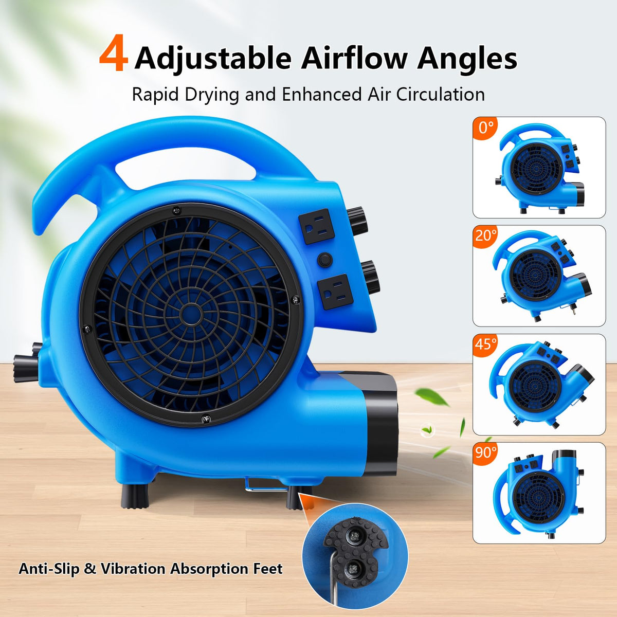1/4 HP 1000 CFM Portable Air Mover Blower Fan G806148
