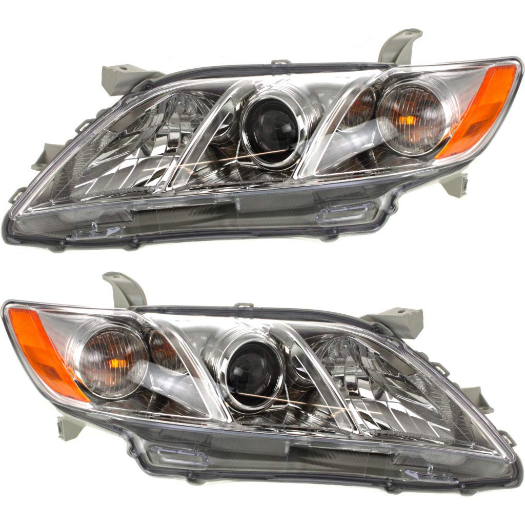 Toyota Camry 2007-2009 Headlight Assembly Pair Driver and Passenger Side CAPA Certified T51160