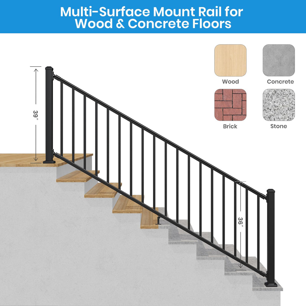 Black Aluminum Deck Railing Kit Q553863
