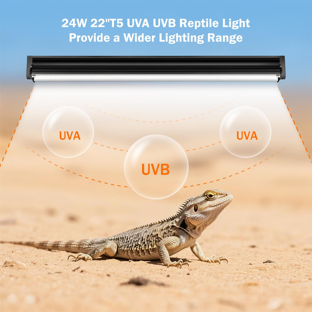 24W 22" UVB Reptile Light Fixture D5727