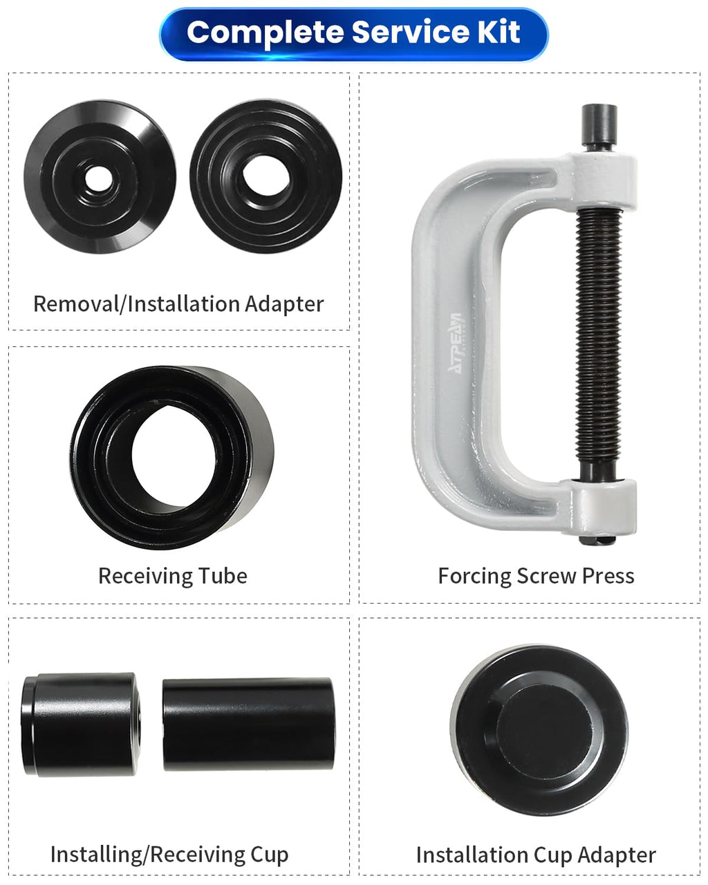 10pcs Ball Joint Press Kit U Joint Removal Tool with 4x4 Adapters P8178