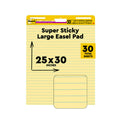 Yellow Lined Self Stick Flip Chart Paper K806