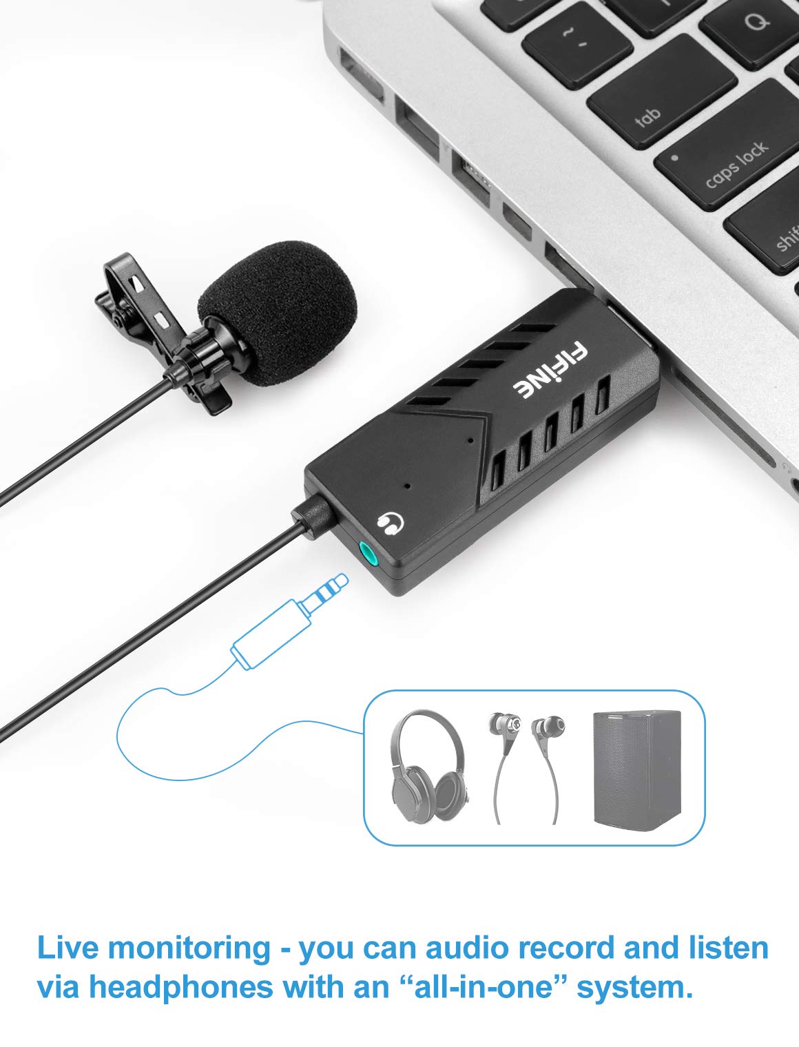 USB Lavalier Lapel Microphone W76587