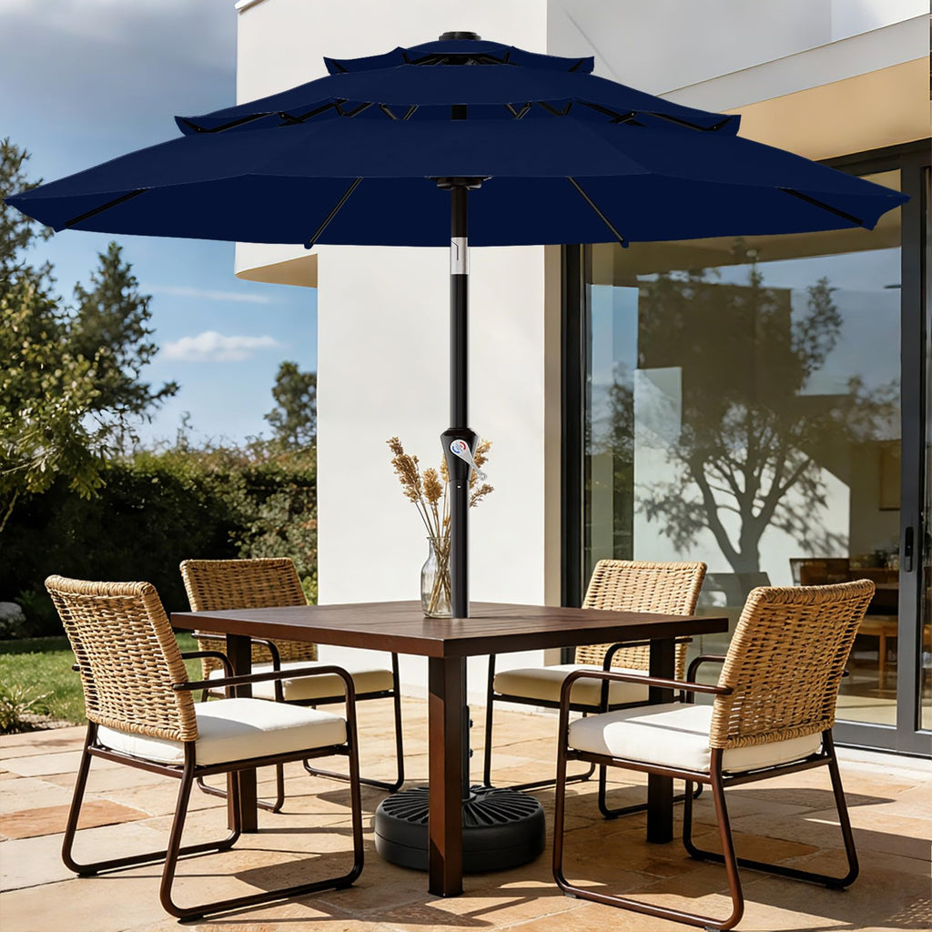 9ft 3-Tier UV Protection Windproof Patio Umbrella A766213