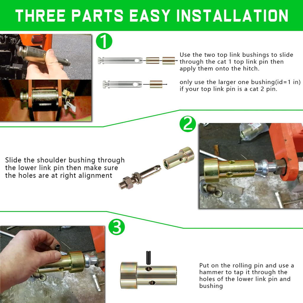 Quick Hitch Bushing Kit with Top Link Pin X802714