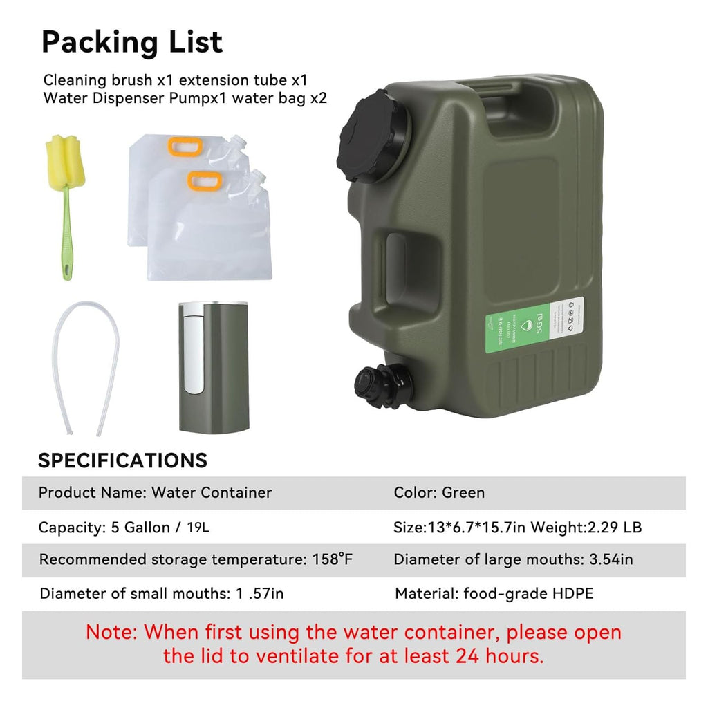 5 Gallon BPA Free Water Jug D510857