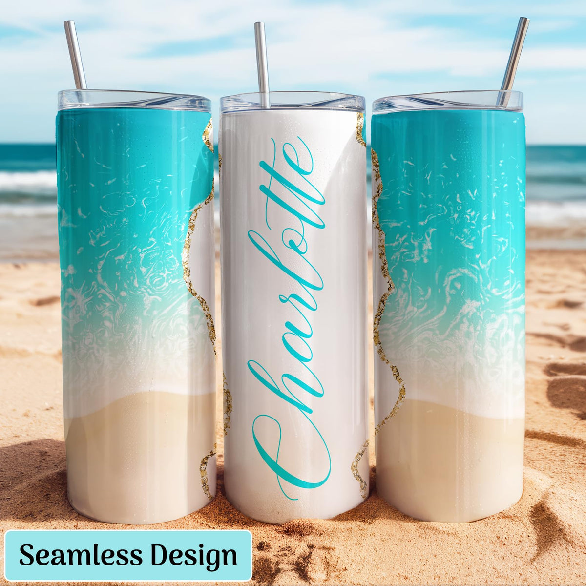 20 oz Custom Skinny Tumbler with Lid & Straw S15452