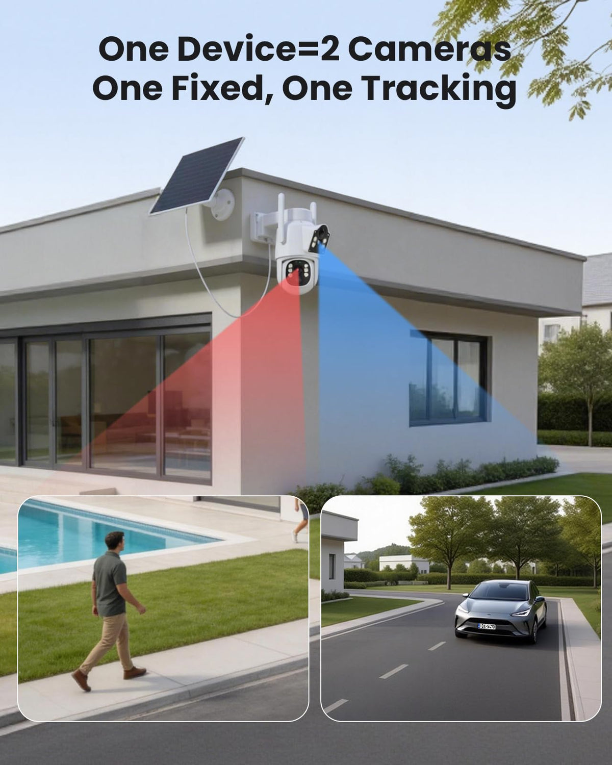 4MP Solar Wireless Outdoor Security Camera T874127