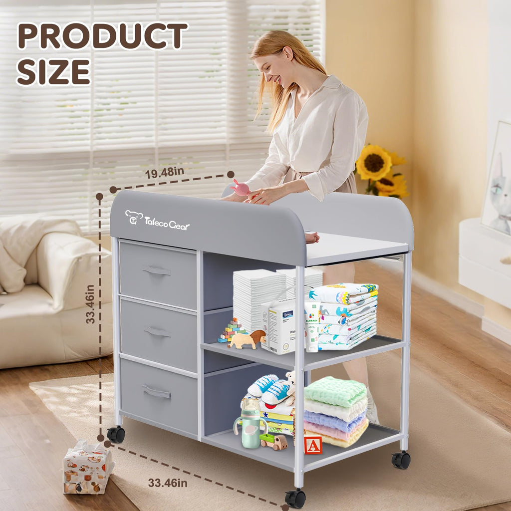 Portable Baby Changing Table with 3 Storage Baskets D685