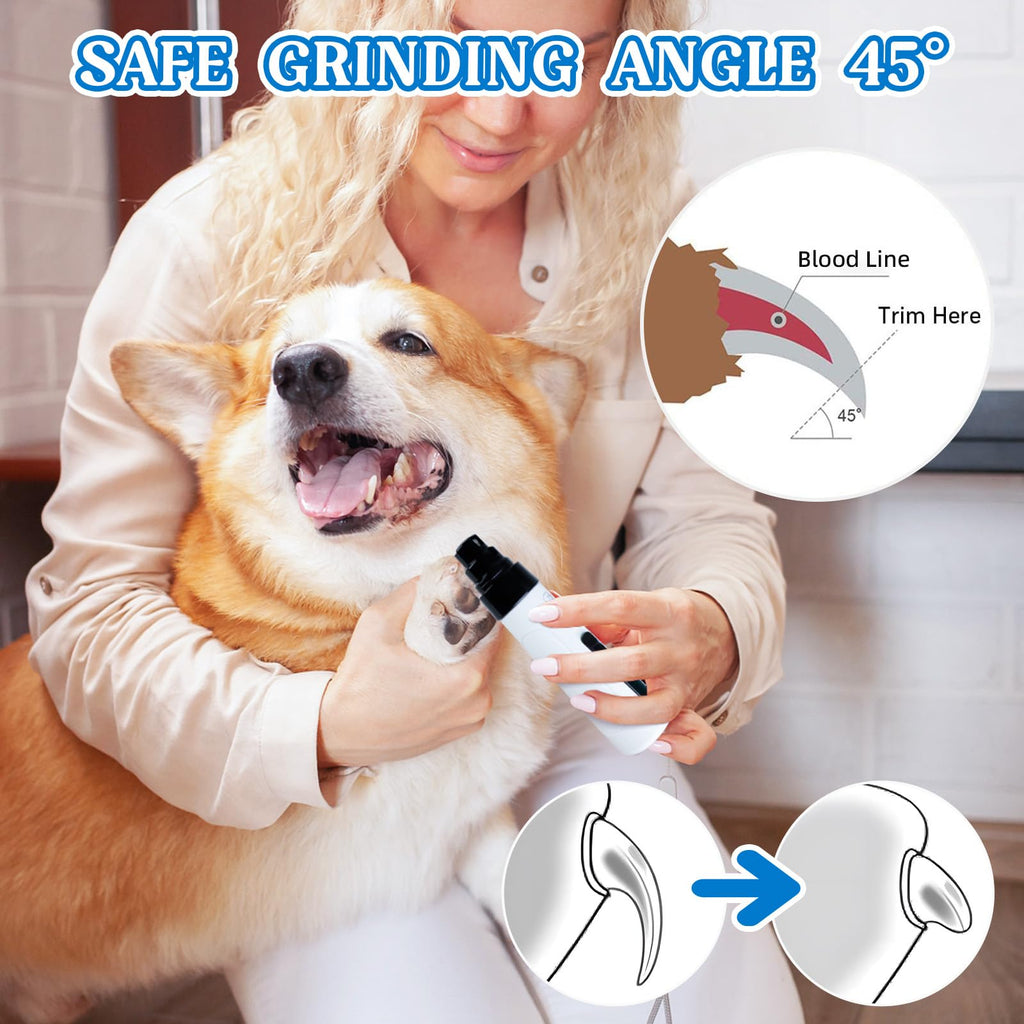 2-Speed Rechargeable Quiet Electric Pet Nail Grinder Z93702
